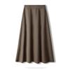 Petite Women's High Waist Woolen Mid-Length Umbrella Skirt, New A-Line Draping Style for Autumn/Winter 2026, Slimming Fit.