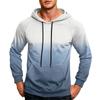 Men's Color Loose Fit Casual Hoodie with Pocket and Drawstring