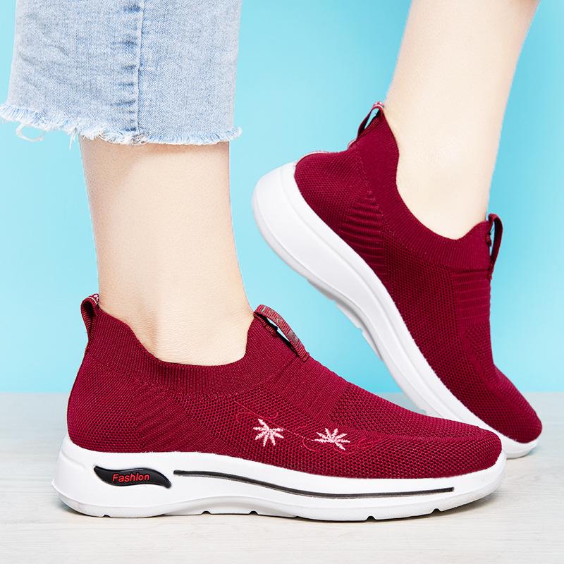 Новые дышащие сетчатые кроссовки легкие удобные повседневные кроссовки с мягкой подошвой 35 красный 1746₽