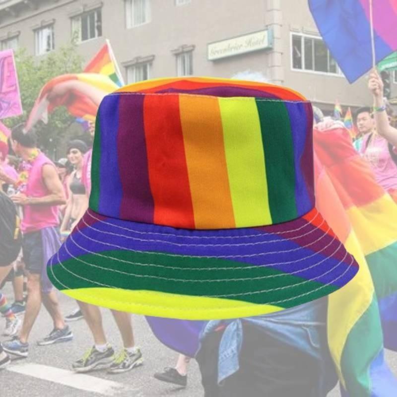 Regenbogen Fischerhut Erwachsener Sonnenschutz Flacher Hut Outdoor Reise Sonnenschutz Sonnenhut Dekoration
