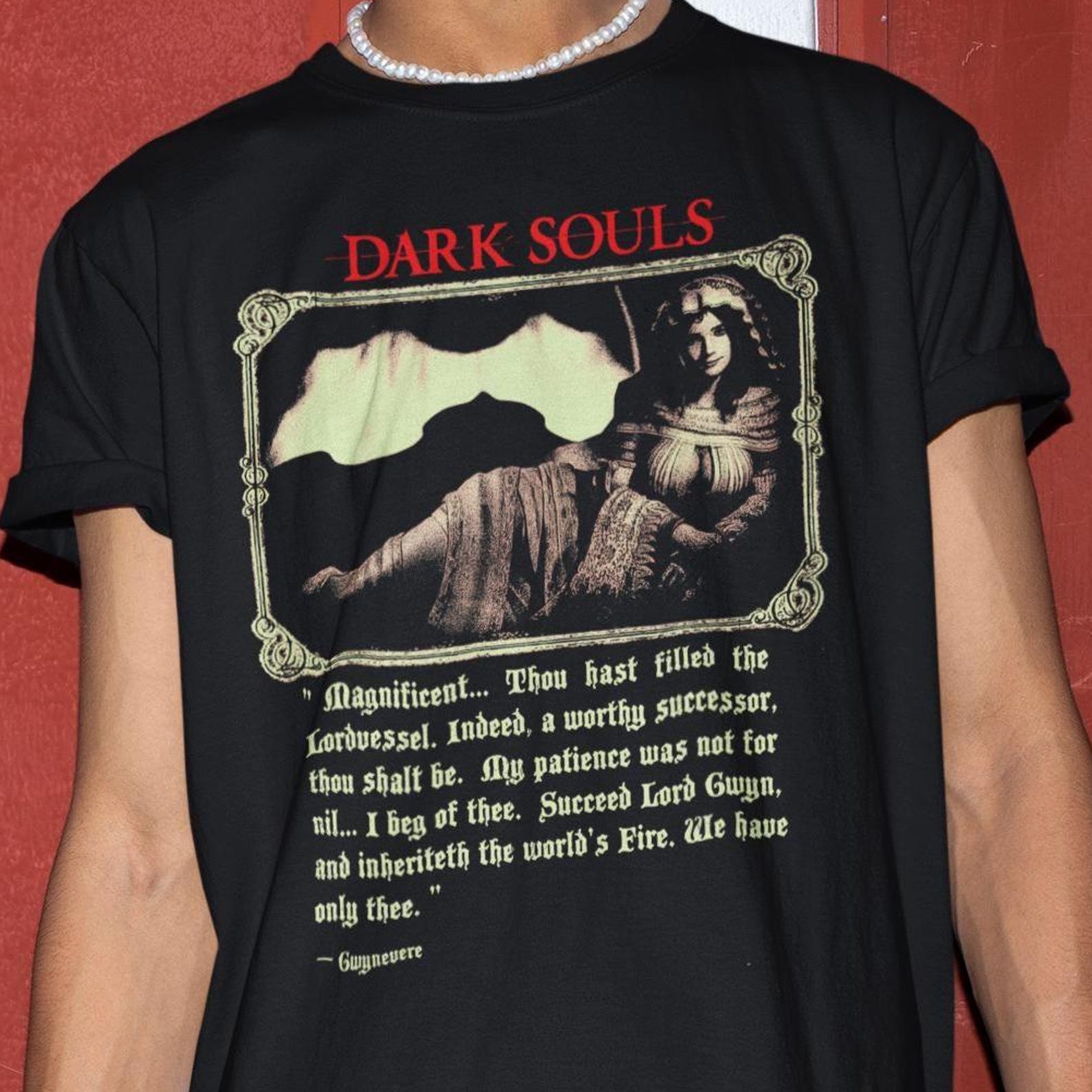 Dark Souls Gwynevere Shirt -Gaming Tshirt,Video Game T-shirt,Soulsborne Tee M