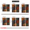 2D Flat Printing 2pcs Window Curtains Bohemian Patchwork Polyester Without Electricity Holiday Decorations Use for New Year