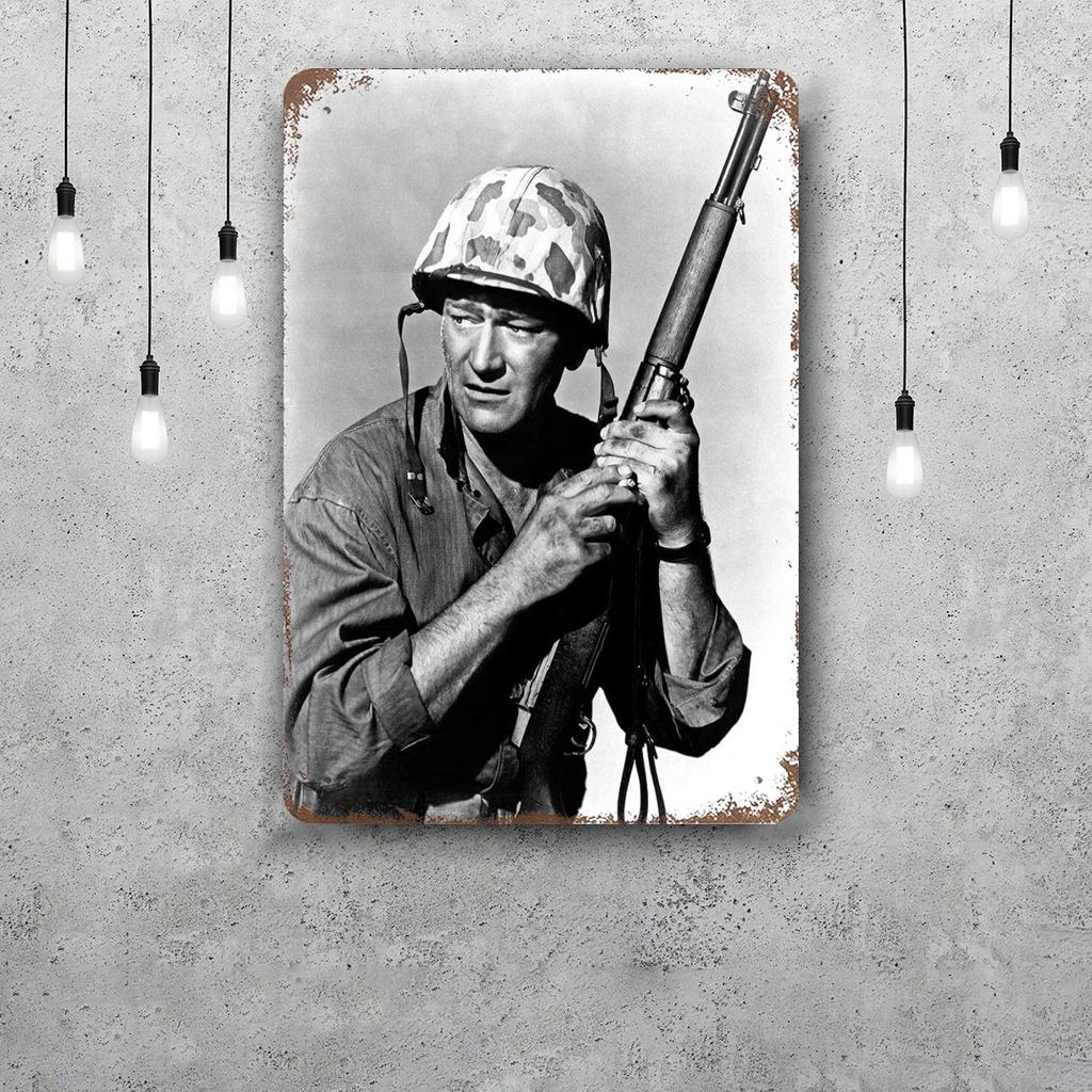 john wayne Classic Poster Rusty Metal Plaque Retro Decorative Plate Bar Man Cave Garage Club Metal Sign Wall Decoration
