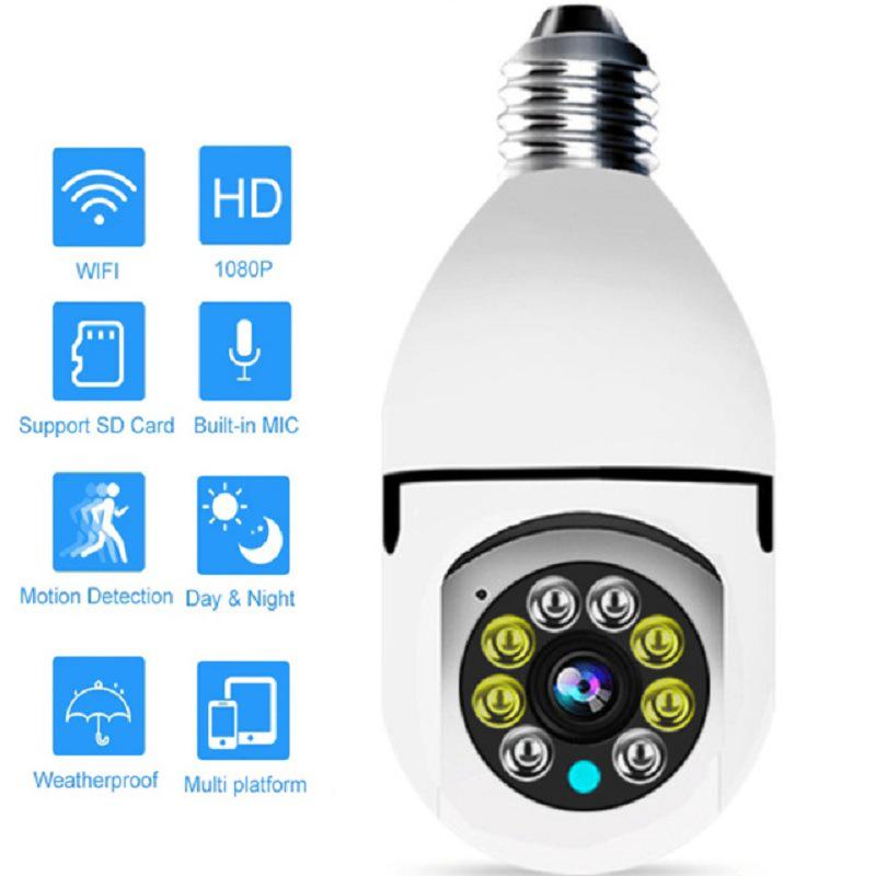 360° Panoramic HD WiFi Bulb Camera E27 Lamp