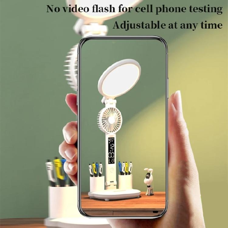 LED Ambient Light Lamp For Desk, 3200mAh Rechargeable Battery/USB Charging Table Lamp Fan for Study, Desk Reading Lamp