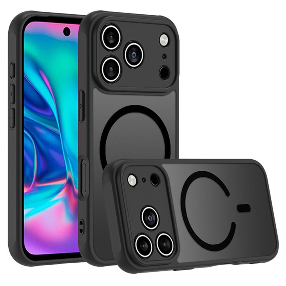 For iPhone 17 Pro Case Compatible with MagSafe Skin-Touch PC + TPU Matte Back Cover
