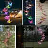Solar Wind Chime Lamp LED Hummingbird Hanging Lamp Butterfly Lamp Outdoor Decorative Lamp Festival Atmosphere Landscape Lamp