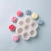 7 st Blommor Silikonformar 3D Ros Pion Chokladkaka Bakform Handgjort Ljus Tvål Gips Harts Hantverk Tillverkningsverktyg