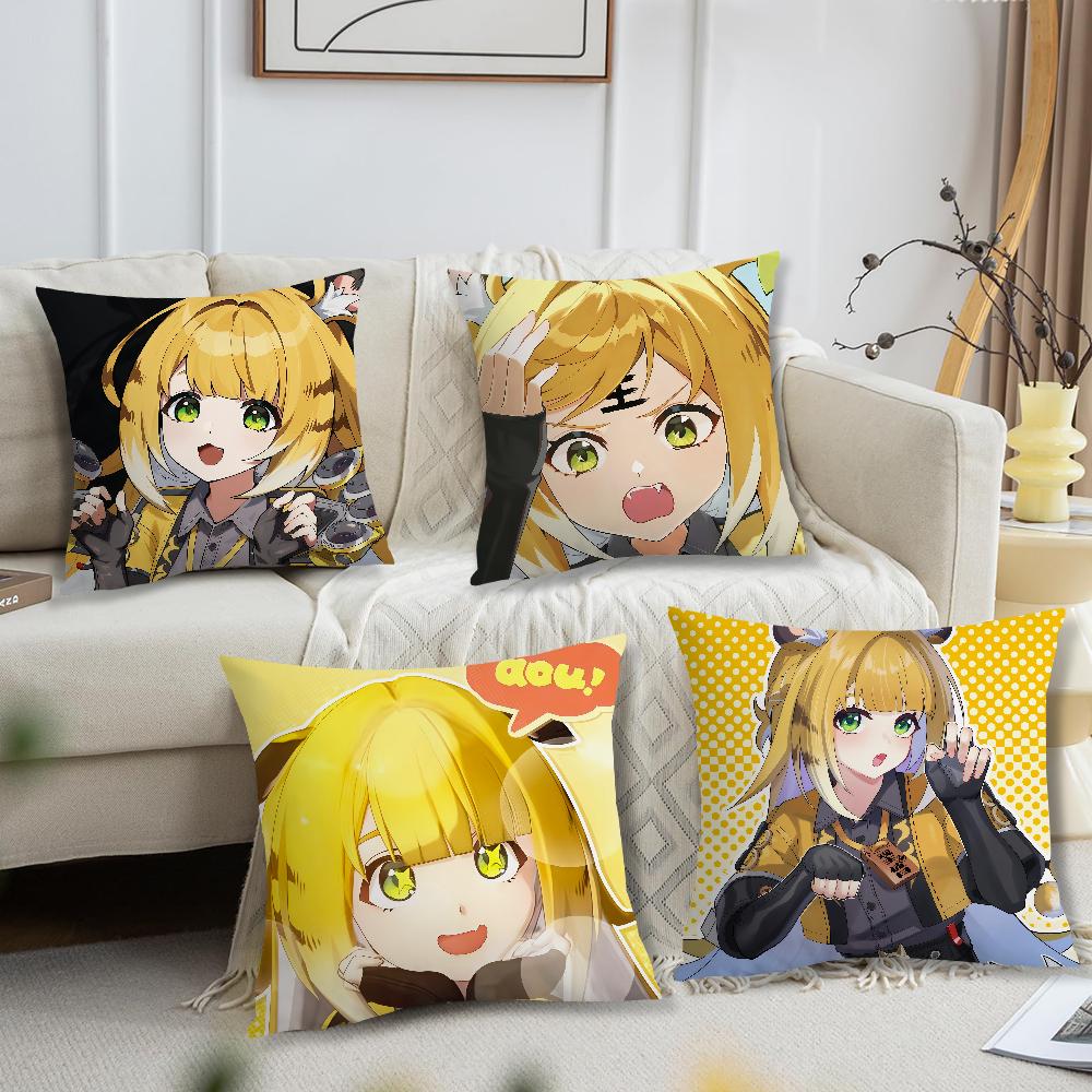 ZZZ Ju Fufu Ju Fufu Zenless Zone Zero cushion cover soft Pillow Case for Sofa Living Room Home office Decor Protective Covers