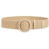WHIPPY Breiter Geflochtener Gürtel für Damen Rattan Geflochtener Taillengürtel Mode Boho Stroh Raffia Gürtel für Kleider