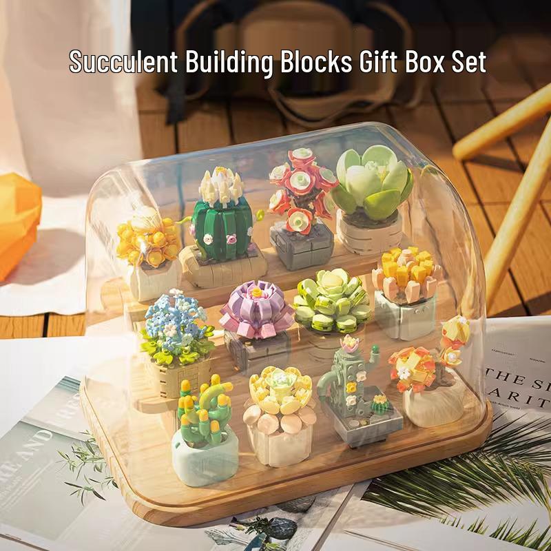 Fermi S2238 Huaylin Castle Preserved Flower Model - Handmade Building Blocks for Kids - Valentine's Day Gift