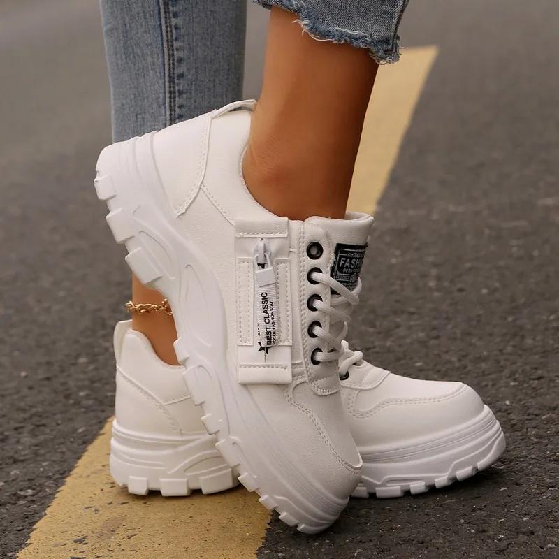 Woman Sneakers 2025 New Comfortable Platform Casual Sneaker Ladies Wear-resistant Breathable All-match Soft Sole Shoes for Women