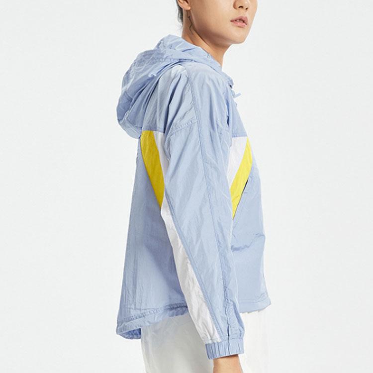 Li Ning Training Series Casual Sports Windproof Hooded Jacket Women Jackets Heron-Blue AFDQ236-4