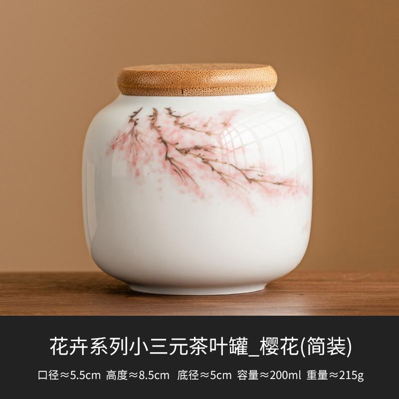 European Ceramic Lotus Leaf Candy Jar Portable Small Sealed Tea Jar Household Multifunctional Coffee Bean Nut Powder Storage Box