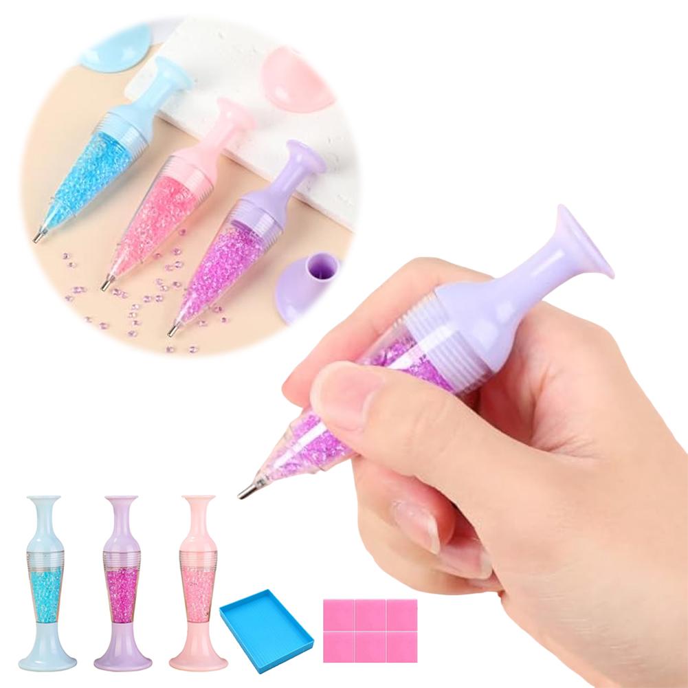 3 szt. Narzędzie do malowania diamentami 5D w kształcie wazonu Wielofunkcyjne narzędzie do malowania diamentami Pióro do wiercenia do malowania diamentami dla początkujących