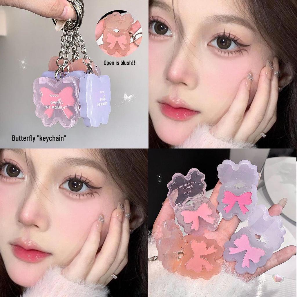 OUOII Butterfly Blush: Natural Matte Blush Cream for Students and Parties.