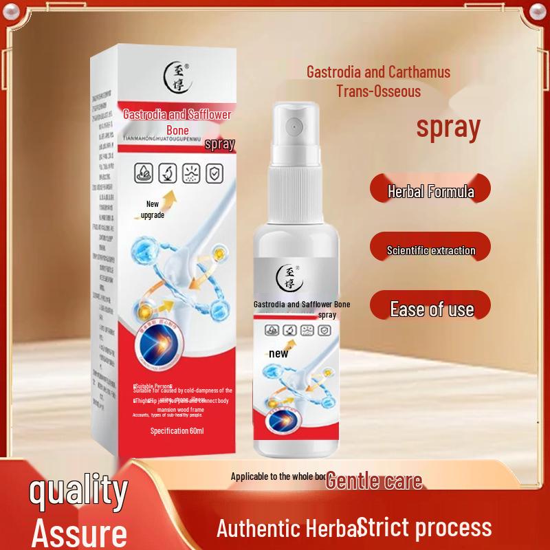 Gastrodia & Safflower Pain Relief Spray for Neck, Shoulder, Waist, and Leg Joint Discomfort. 60ml