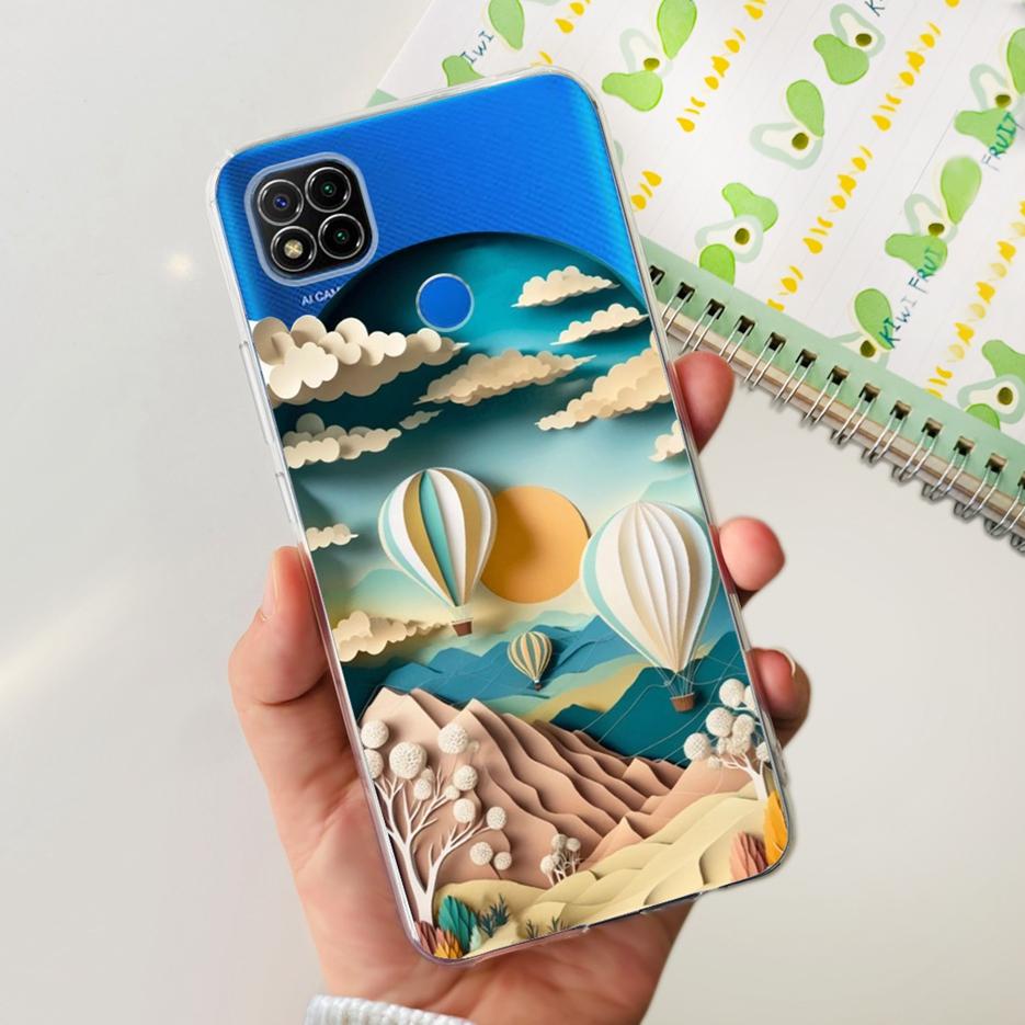 Hülle für Xiaomi Redmi 9C, niedliches Panda-Astronauten-Motiv, weiche Silikon-Handyhülle für Xiaomi Redmi 9C NFC Redmi9C Fundas Capa