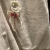 Women's Floral Applique V-Neck Loose Warm Cardigan Coat - Autumn/Winter Mori Girl Style