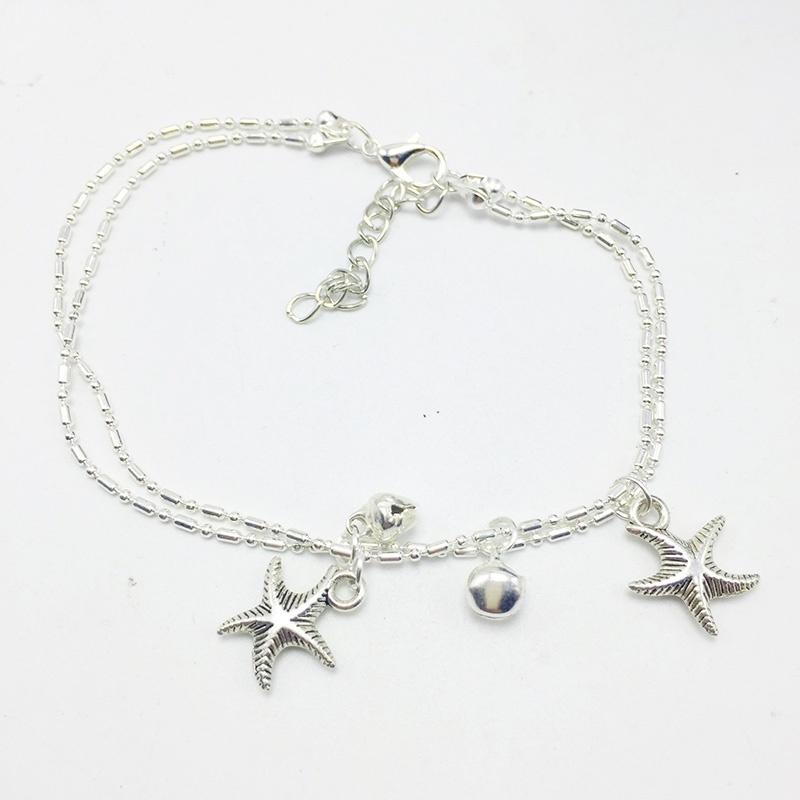 1Pc Starfish Barefoot Sandals Tribal Fashion Designer Anklet Foot Leg Chain Bell Bracelet Bikini Beach Jewelry Anklets For Women
