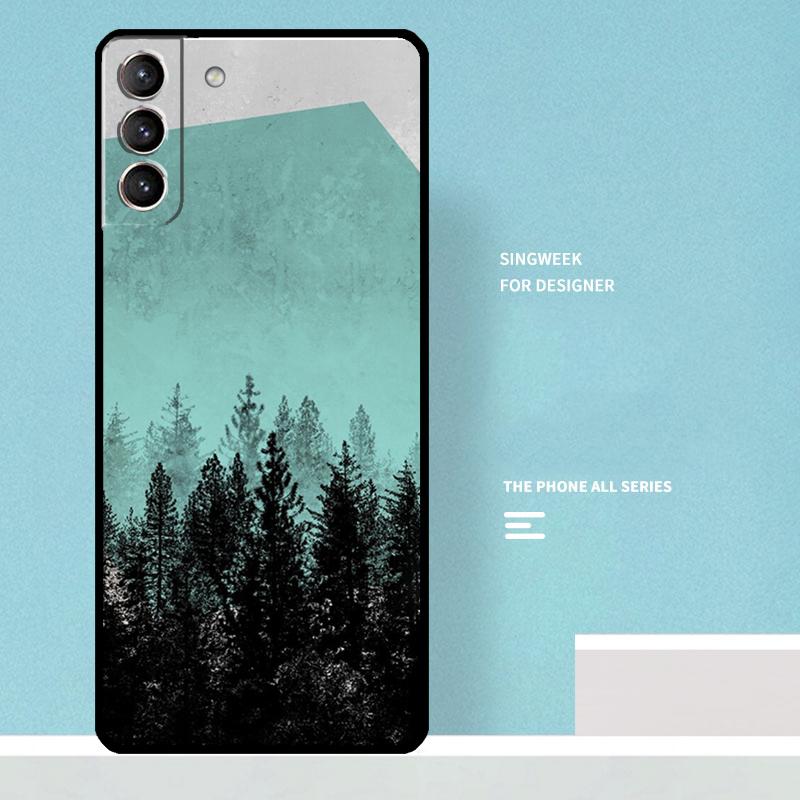 Forest Geometry Wood Nature Case For Samsung Galaxy S25 Ultra S25 FE S20 S21 S22 S23 Plus S9 S10 S24 Ultra Phone Cover