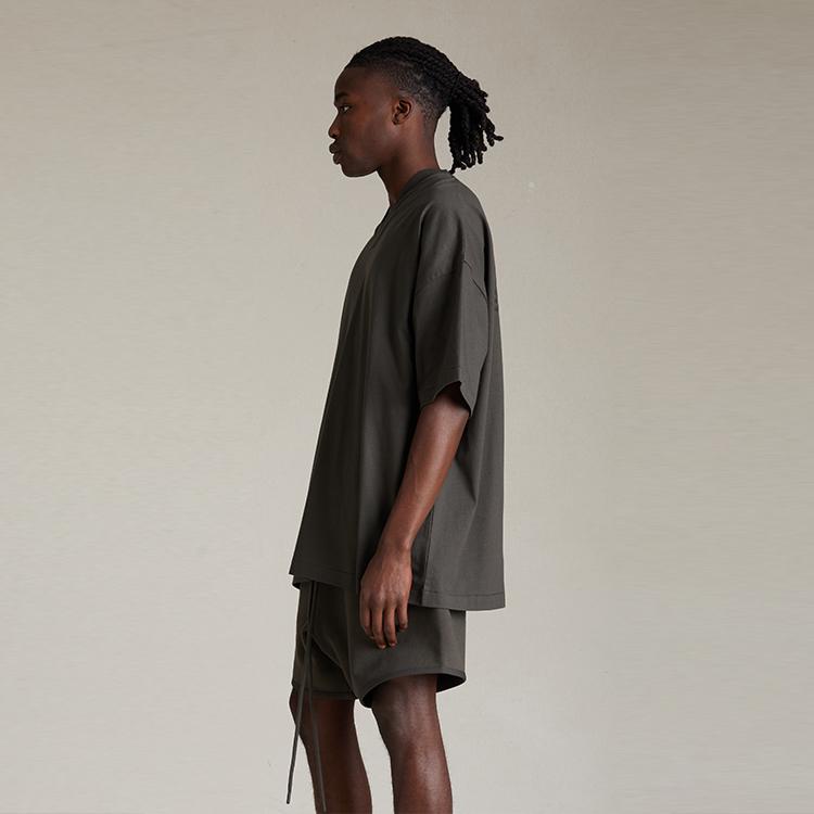 Fear of God Essentials V Neck T-Shirt Ink Men Tops Black 125SP244210F