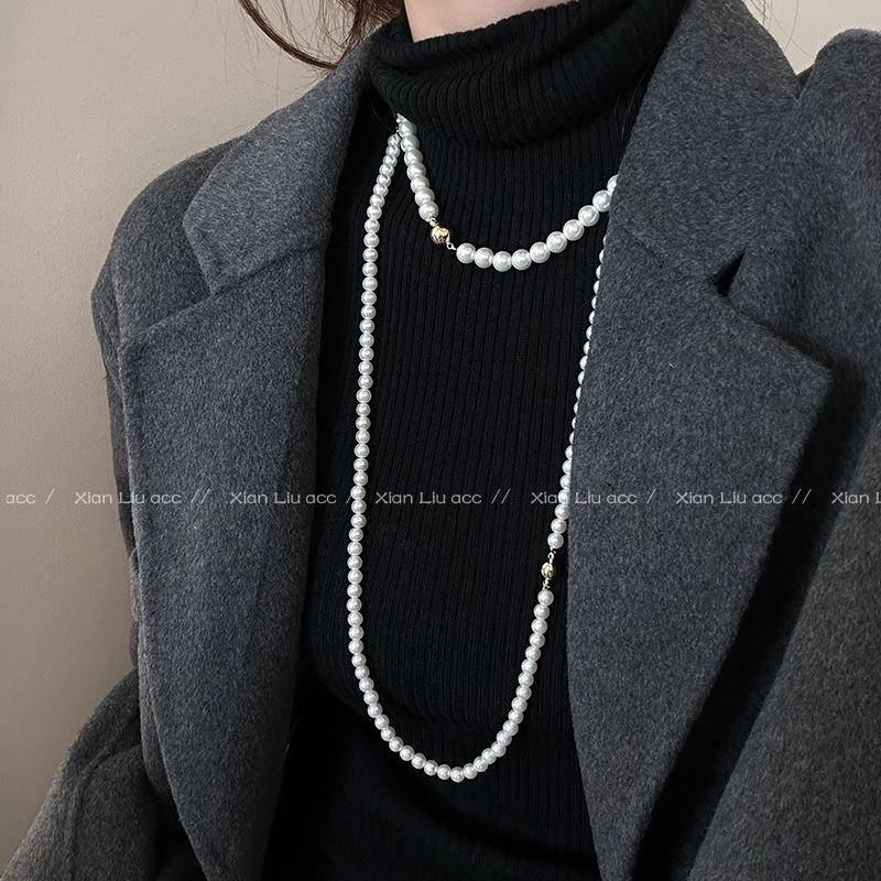 Elegant Shijia perlekjede: 2024 Magnetisk kragebenskjede for kvinners høst- og vinterstil