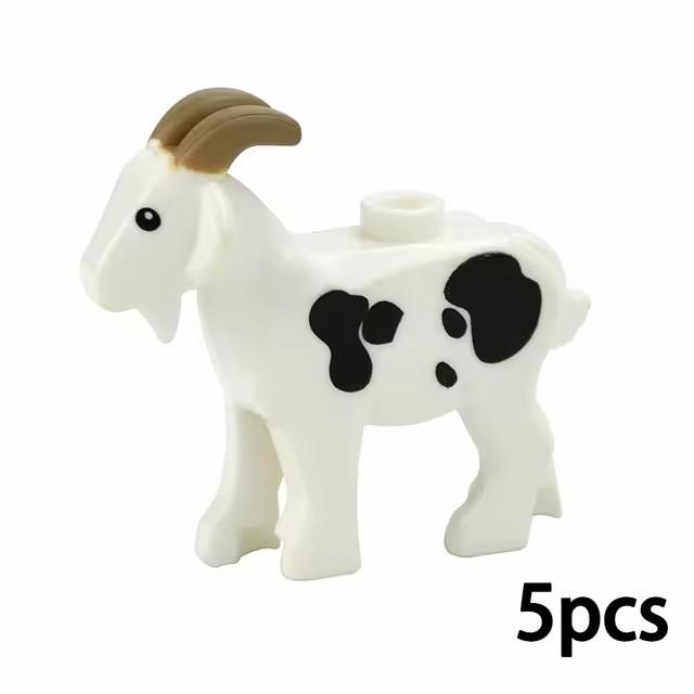 MOC City Animal Building Block Figures Goat Sheep Eagle Owl Panda Parrot Seagull Penguin Zoo Fram Accessories Bricks Toy
