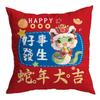 New Snake Year Decorative Pillowcase Cartoon Funny Snake Pattern Festival Decoration Cushions Cover