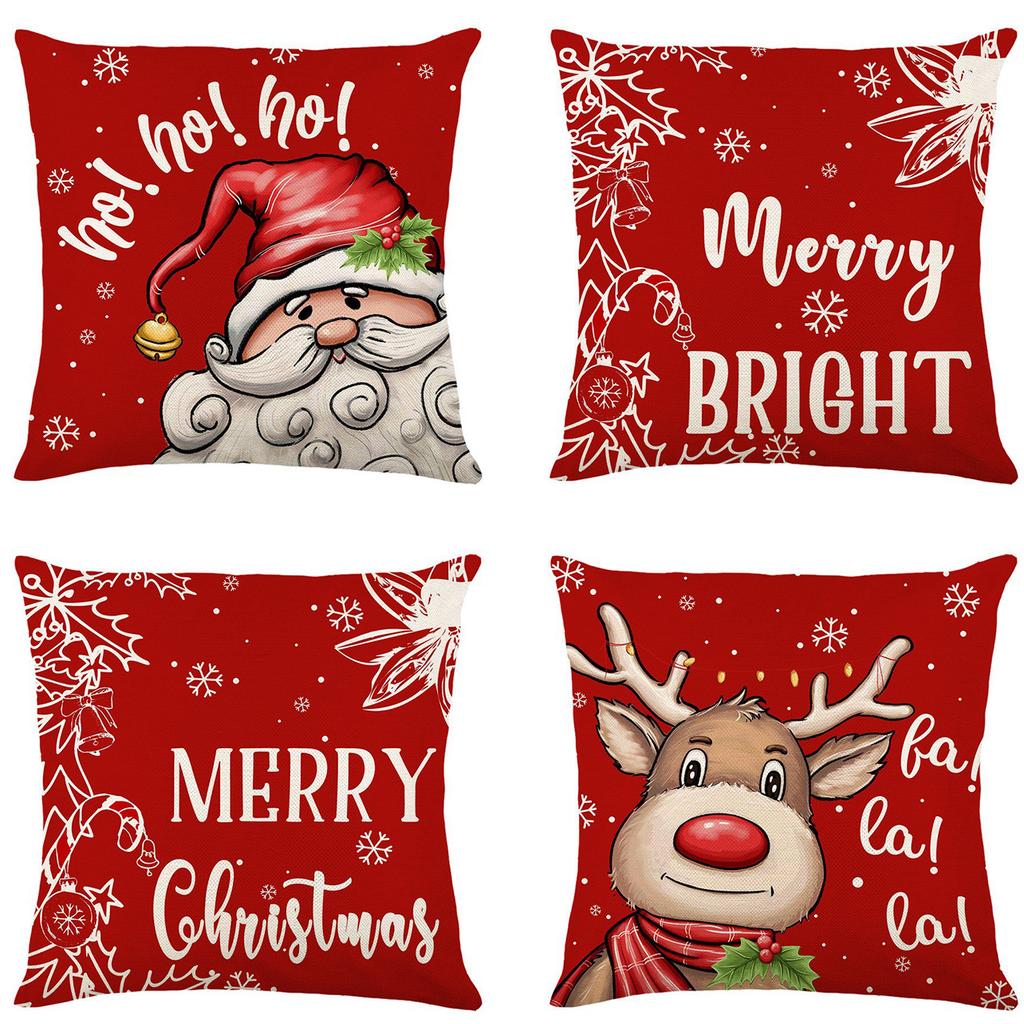 45cm Christmas Four Piece Pillowcase Set  Christmas Decoration Home Decoration 2024 Christmas Decoration