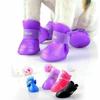 4Pcs Anti-Slip Pet Boots Dog Waterproof Shoes Protective Rain Booties Sock