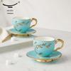 Yongfengyuan Madam Porcelain West Lake Blue Tea Cup Set