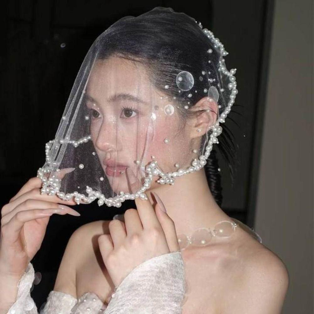 Short Wedding Veils Tassels Bride Head Gauze Vintage Brides Veil Headpieces