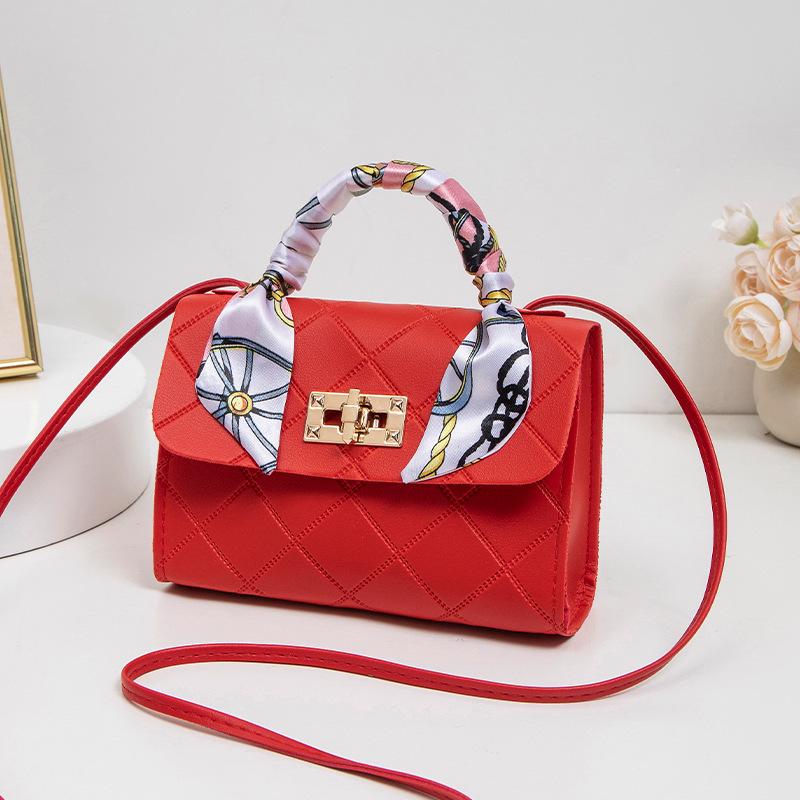 2025 Women's Embossed Diamond Pattern Crossbody Bag - Classic Small Square Handbag