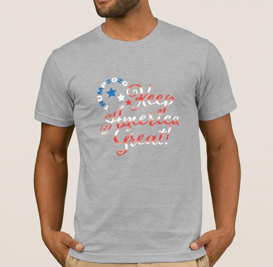 Keep America Great Fashion Stars and Stripes Font T Shirt New 100 Cotton Short Sleeve ONeck Tshirt Casual Mens Top