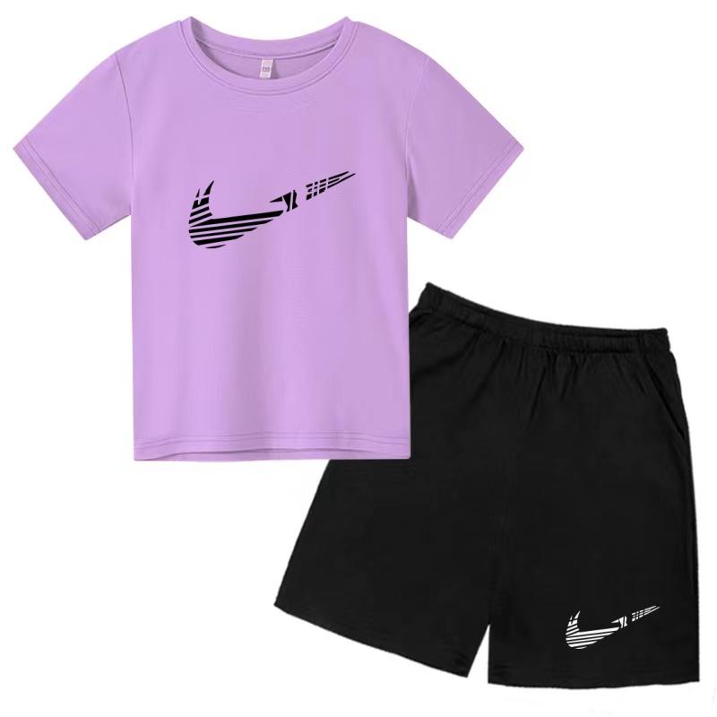 Kinder Sommer Neues Kurzarm-T-Shirt+Shorts 2-teiliges Trainingsanzug Set Junge Mädchen Geburtstagsgeschenk 3-12 Jahre Kleidung Lässig Mode Jogginganzug
