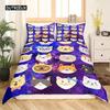 Duvet Cover Galaxy Cats for Women Children 3D Cats Bedding Set Cute Animal Theme Comforter Cover Galaxy Microfiber Quilt Cover