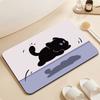 Tappetino da pavimento carino gatto Tappetino da bagno in fango di diatomee Tappetino da pavimento per porta d'ingresso Assorbimento dell'acqua asciugatura rapida ispessito tappetino per porta bagno WC