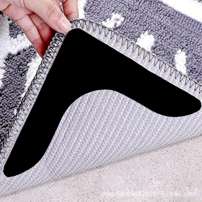 Traceless Anti-slip Carpet Stickers: Washable, Strong Adhesion, No Residue, Various Sizes, Trapezoidal & L-shaped