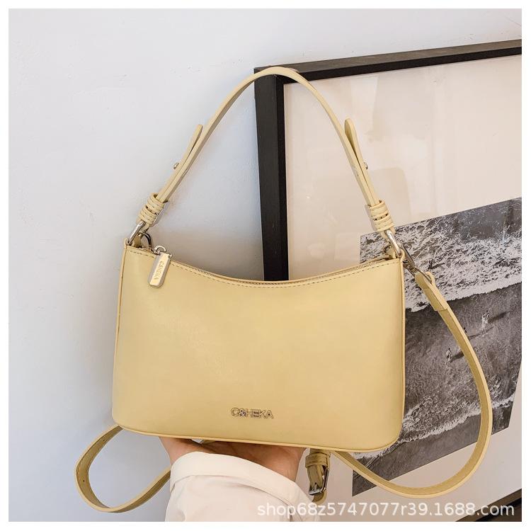 

High-end niche design bag women s 2025 fashion versatile commuter shoulder underarm bag popular portable messenger bag жёлтый
