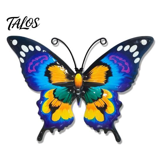 Rustproof Metal Wall Art Butterfly Decor for Garden Yard Patio, Large Iron Patio Decorations Hanging Sculpture, Outdoor Fence Farmhouse Decorative