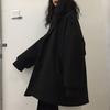 Ladies Woolen Coat Korean Version Harajuku Retro Loose Couple Thickened Quilted Woolen Coat