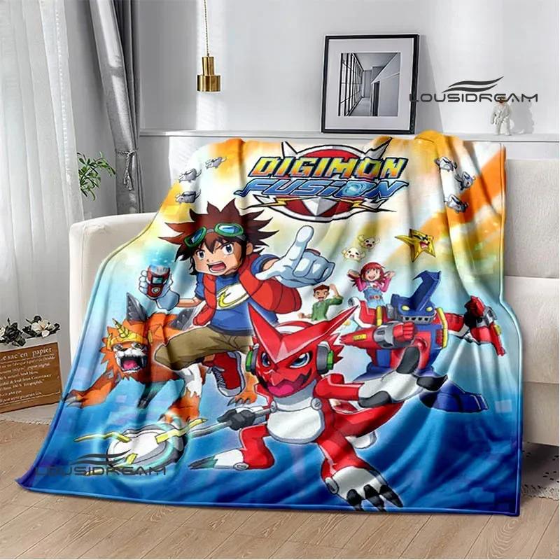 Digimon Cartoon Printed Blanket Flannel Warm Blankets Soft and Comfortable Blanket Bed Linings Cubre Cama Birthday Gift