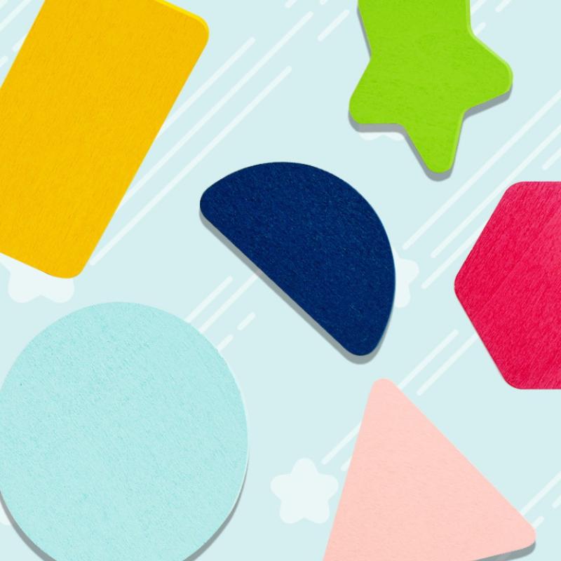 1 Set Fun Shape Stacking Puzzles Educational Toys Wooden Geometric Shapes Stacked Color Recognition Games