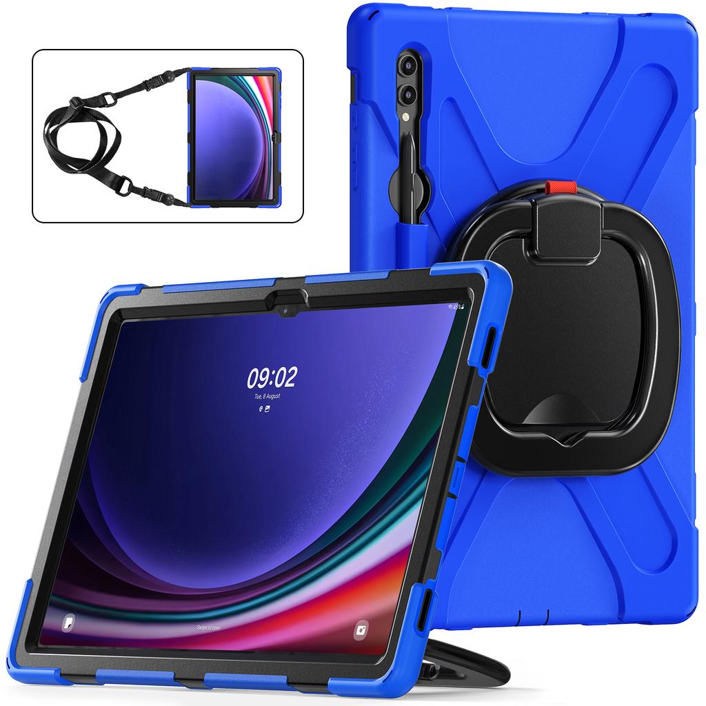 Heavy Duty Case for Galaxy Tab S10 S9 S8 Ultra 2024 2023 2022 14.6" SM-X920 X926B X910 X916B X900 X906B 360 Rotating Stand Cover