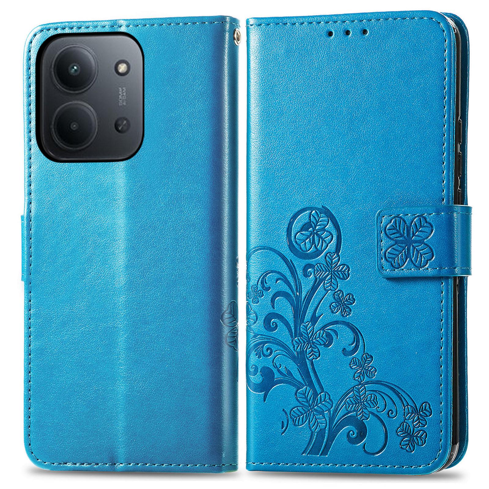 

For Xiaomi Redmi 15C 4G (EU) (173mm)/15C 5G (EU) (173mm) Leather Case Four-Leaf Clover Wallet Phone Cover