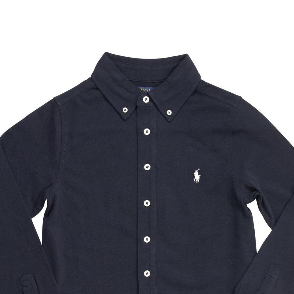 Polo Ralph Lauren Shirt Ss23 Casual Solid Long Sleeve Navy Blue Men shirts 323914506-001