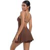 New Cool Camisole Jumpsuit Tennis Skirt Sexy Back Leggings Fitness Solid Color Sports Dress For Women