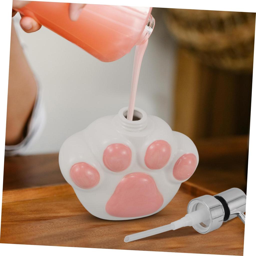 Cartoon hand sanitizer bottle 12oz high-value shower gel dispenser bottle, cute and creative ceramic press bottle