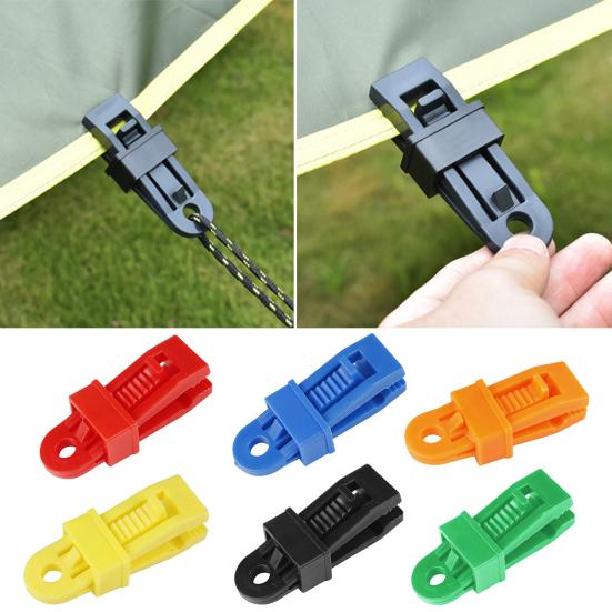 10Pcs Heavy-Duty Windproof Clips Adjustable High-strength Weather-resistant Tent Tarp Clips Lock Grip Camping Supplies